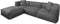Feel Furniture - Binnen & Buiten bank - Odin - 3 persoonsbank - Grijs - Met Ottoman