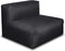Feel Furniture - Binnen & Buiten bank - Odin - 5 Persoonsbank - Zwart - Met Hocker