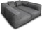 Feel Furniture - Binnen en Buiten bank - Odin - 4 Persoonsbank - Grijs - Met Hocker