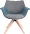 Feel Furniture - Bruce stoel - Grijs & Blauw
