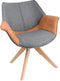 Feel Furniture - Bruce stoel - Grijs & Cognac