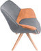 Feel Furniture - Bruce stoel - Grijs & Cognac