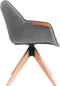 Feel Furniture - Bruce stoel - Grijs & Cognac