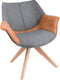 Feel Furniture - Bruce stoel - Grijs & Cognac