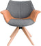 Feel Furniture - Bruce stoel - Grijs & Cognac