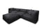 Feel Furniture - Binnen & Buiten bank - Odin - 4 Persoonsbank - Zwart - Met Hocker