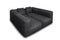 Feel Furniture - Binnen & Buiten bank - Odin - 4 Persoonsbank - Zwart - Met Hocker