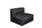 Feel Furniture - Binnen & Buiten bank - Odin - 4 Persoonsbank - Zwart - Met Hocker
