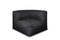 Feel Furniture - Binnen & Buiten bank - Odin - 4 Persoonsbank - Zwart - Met Hocker