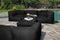 Feel Furniture - Binnen & Buiten bank - Odin - 4 Persoonsbank - Zwart - Met Hocker