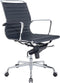 Feel Furniture - Lage design bureaustoel - Echt leer - Donkerblauw