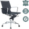 Feel Furniture - Lage design bureaustoel - Echt leer - Donkerblauw