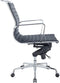 Feel Furniture - Lage design bureaustoel - Echt leer - Donkerblauw