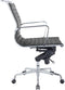 Feel Furniture - Lage design bureaustoel - Echt leer - Donkergrijs