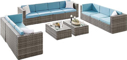 Feel Furniture - Loungeset - Verona XXL - Blauw - 10 personen