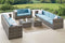 Feel Furniture - Loungeset - Verona XXL - Blauw - 10 personen