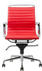 Feel Furniture - Luxe design bureaustoel van 100% rundleer - Lage rugleuning - Rood