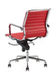 Feel Furniture - Luxe design bureaustoel van 100% rundleer - Lage rugleuning - Rood