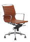 Feel Furniture - Luxe design bureaustoel van 100% rundleer - Lage rugleuning - Licht bruin