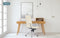 Feel Furniture - Luxe Executive bureaustoel van 100% rundleer - Hoge rugleuning – Creme