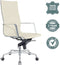Feel Furniture - Luxe Executive bureaustoel van 100% rundleer - Hoge rugleuning – Creme