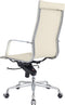 Feel Furniture - Luxe Executive bureaustoel van 100% rundleer - Hoge rugleuning – Creme