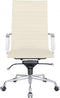 Feel Furniture - Luxe Executive bureaustoel van 100% rundleer - Hoge rugleuning – Creme