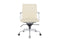 Feel Furniture - Luxe Executive bureaustoel van 100% rundleer - Lage rugleuning – Crème
