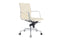 Feel Furniture - Luxe Executive bureaustoel van 100% rundleer - Lage rugleuning – Crème