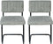 Feel Furniture - Luxe stoel - Ribbon - Grijs - 2 stuks