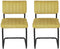 Feel Furniture - Luxe stoel - Ribbon - Okergeel - 2 stuks