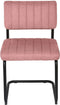 Feel Furniture - Luxe stoel - Ribbon - Zacht roze - Lichtrood - 2 stuks
