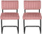 Feel Furniture - Luxe stoel - Ribbon - Zacht roze - Lichtrood - 2 stuks