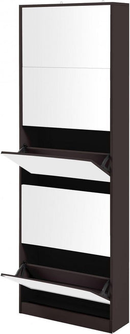 Feel Furniture - Schoenenkast met spiegel - 5 Laden - Bruin