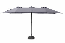 Feel Furniture - Toscano - Grote Parasol - Twin - 4.5 Meter - Donkergrijs
