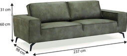 Feel Furniture - Weston - 2 zits - Vintage groen