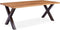 Feel Home - 160x90 Eettafel - Massief Glad Boomstamblad Eiken - 5 cm dik - X Frame