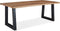 Feel Home - 160x90 Eettafel - Massief Glad Boomstamblad Eiken - 5 cm dik - U Frame