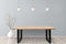 Feel Home - 160x90 Eettafel - Massief Glad Boomstamblad Eiken - 5 cm dik - U Frame