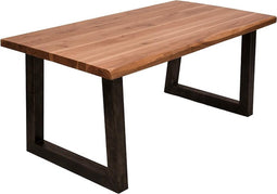 Feel Home - 180x90 Eettafel - Massief Boomstamblad Eiken - 5 cm dik - U Frame