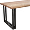 Feel Home - 180x90 Eettafel - Massief Boomstamblad Eiken - 5 cm dik -Twin U Frame