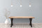 Feel Home - 180x90 Eettafel - Massief Boomstamblad Eiken - 5 cm dik - X Frame