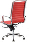 Feel Home - Hoge design bureaustoel - Echt leer - Rood