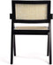 Feel Home - Houten eetkamer stoel - Rattan - Zwart