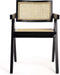 Feel Home - Houten eetkamer stoel - Rattan - Zwart