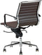 Feel Home - Lage design bureaustoel - Echt leer - Donkerbruin