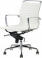 Feel Home - Lage design bureaustoel - Echt leer - Wit