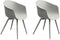 Feel Home - Luxe eettafel voor buiten - 200x90 cm - Met 6 kuipstoelen - Light Grey