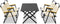 Feel Home - Luxe Glamping set - Picknick set - 4 stoelen en tafel - Inklapbaar - Met draagtas