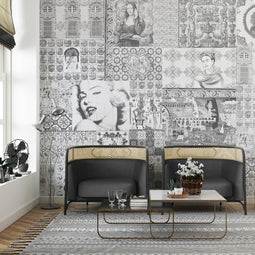 Melli Mello Feelin' Gray Wall Mural Grey